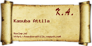 Kasuba Attila névjegykártya