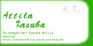 attila kasuba business card